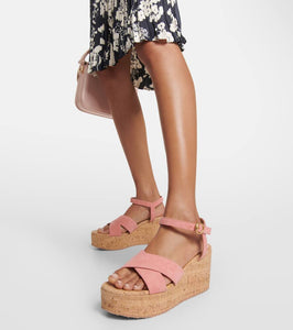 Gianvito Rossi Suede wedge sandals