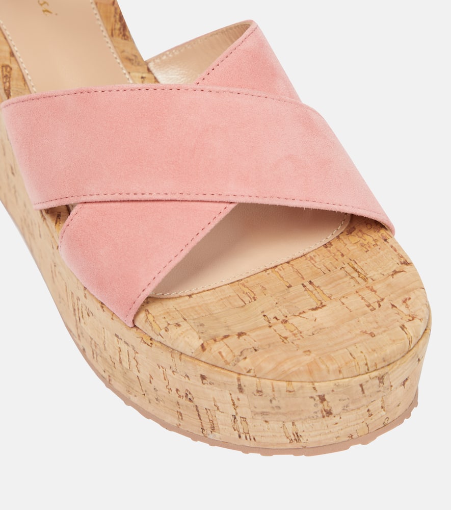 Gianvito Rossi Suede wedge sandals