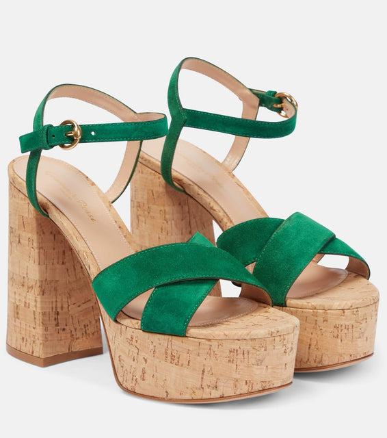 Gianvito Rossi Bebe suede platform sandals