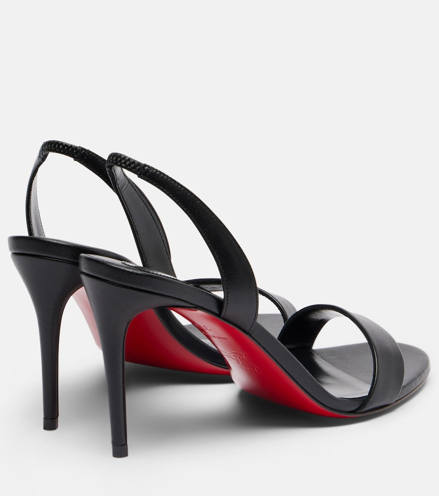 Black Christian Louboutin O Marilyn 85 leather sandals - Mid Heel Sandals