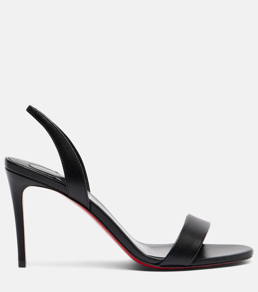 Black Christian Louboutin O Marilyn 85 leather sandals - Mid Heel Sandals