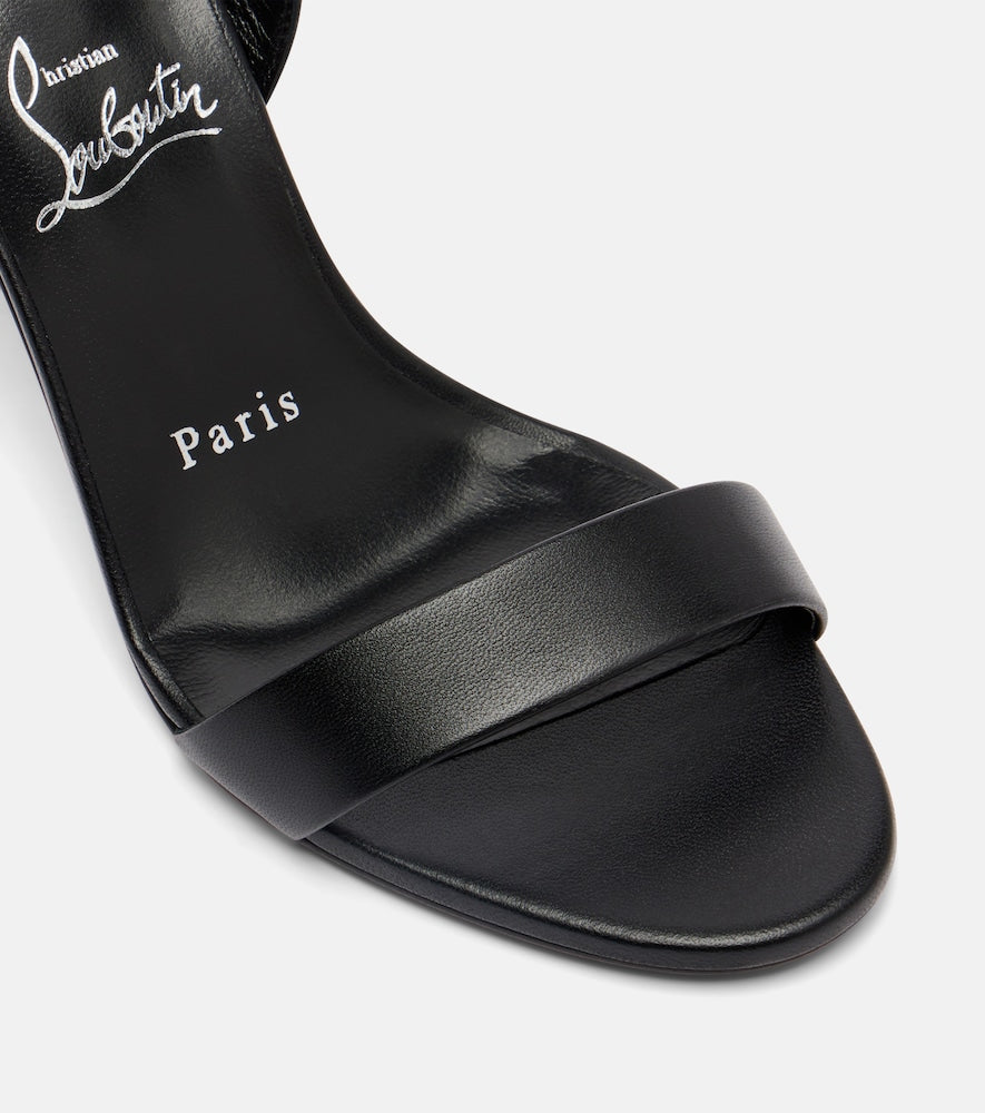 Black Christian Louboutin O Marilyn 85 leather sandals - Mid Heel Sandals