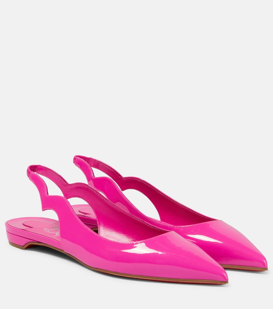 Christian Louboutin Hot Chickita Sling patent leather ballet flats - Christian Louboutin Hot Chickita Sling 漆皮芭蕾平底鞋