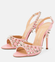 Alessandra Rich Embellished leather sandals