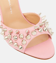 Alessandra Rich Embellished leather sandals