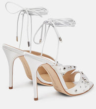 Alessandra Rich Embellished silk satin sandals