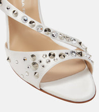 Alessandra Rich Embellished silk satin sandals