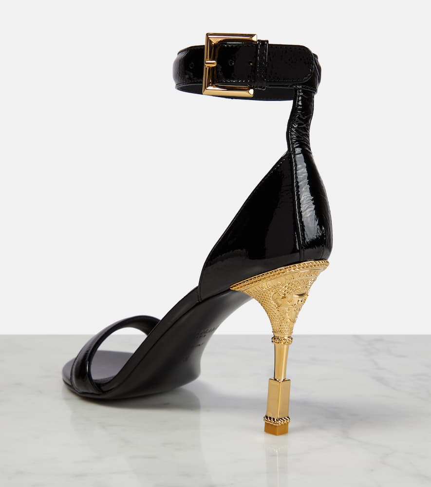 Balmain Moneta patent leather sandals