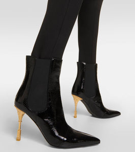 Balmain Patent leather ankle boots