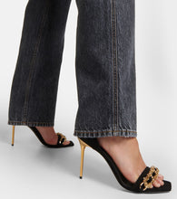 Balmain Uma embellished suede sandals