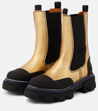 Ganni Metallic leather Chelsea boots