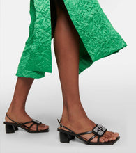 Ganni Embellished faux leather sandals