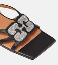Ganni Embellished faux leather sandals