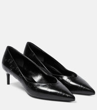 Max Mara Polished leather pumps