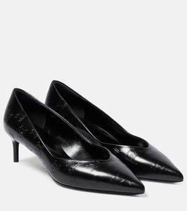 Max Mara Polished leather pumps