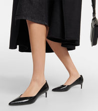 Max Mara Polished leather pumps