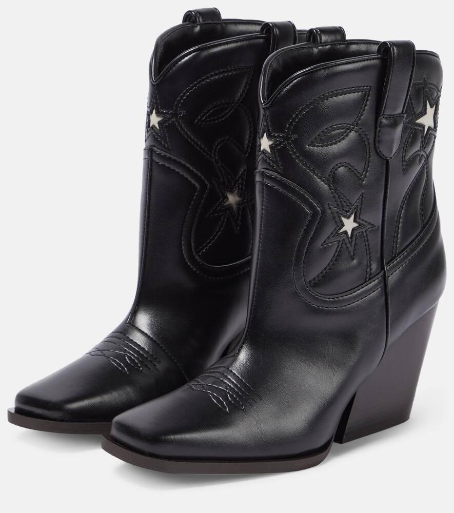 Stella McCartney Embroidered faux leather ankle boots