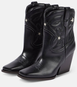 Stella McCartney Embroidered faux leather ankle boots