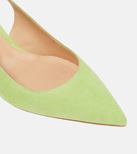 Gianvito Rossi Ribbon 55 suede slingback pumps