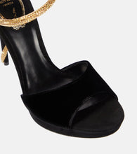 Rene Caovilla Embellished velvet sandals