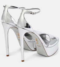 Rene Caovilla Anastasia mirrored leather platform sandals