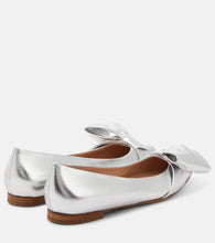 Gianvito Rossi Bow-embellished leather ballet flats