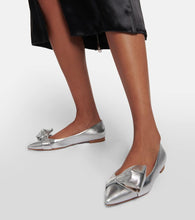Gianvito Rossi Bow-embellished leather ballet flats