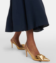 Gianvito Rossi Safira metallic leather slingback pumps
