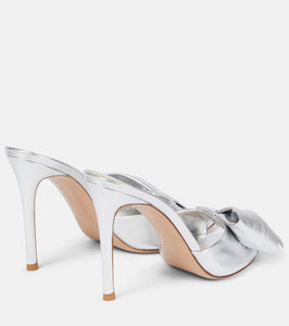 Gianvito Rossi Metallic leather mules