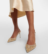 Rene Caovilla Embellished slingback pumps