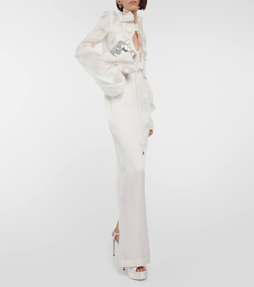 Rene Caovilla Bridal platform pumps