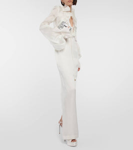 Rene Caovilla Bridal platform pumps