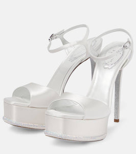 Rene Caovilla Bridal platform pumps