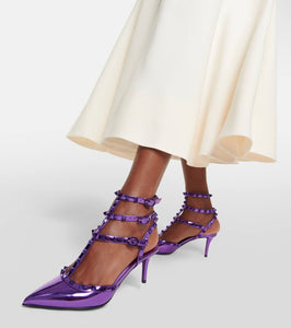Valentino Garavani Rockstud patent leather pumps