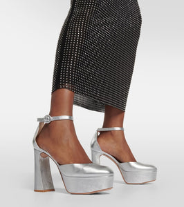 Gianvito Rossi Holly D'Orsay 70 leather platform pumps