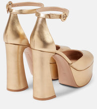 Gianvito Rossi Holly D'orsay metallic leather pumps
