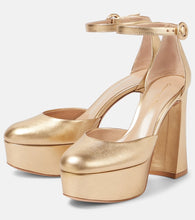 Gianvito Rossi Holly D'orsay metallic leather pumps
