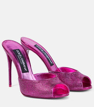 Dolce&Gabbana Crystal-embellished satin sandals