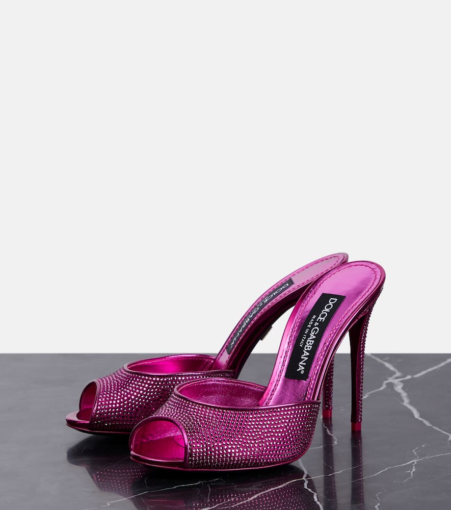 Dolce&Gabbana Crystal-embellished satin sandals