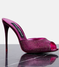 Dolce&Gabbana Crystal-embellished satin sandals