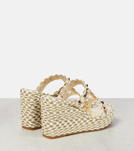 Valentino Garavani Rockstud woven wedge sandals