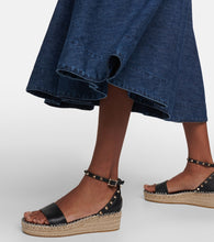 Valentino Garavani Rockstud leather espadrille wedges