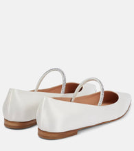Gianvito Rossi Crystal-embellished satin ballet flats
