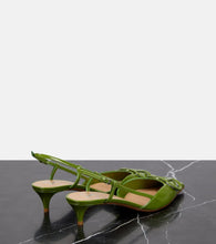 Valentino Garavani VLogo patent leather slingback pumps