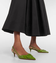 Valentino Garavani VLogo patent leather slingback pumps