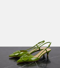 Valentino Garavani VLogo patent leather slingback pumps