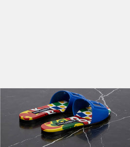 Dolce&Gabbana DG patent leather slides