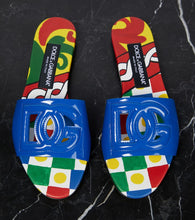 Dolce&Gabbana DG patent leather slides