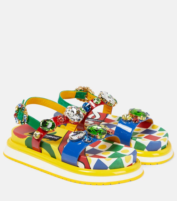 Dolce&Gabbana Day Love embellished leather sandals