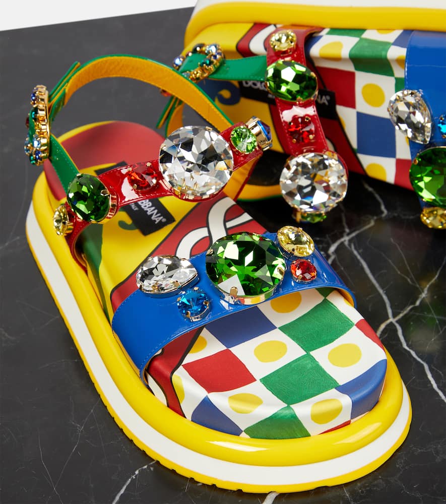 Dolce&Gabbana Day Love embellished leather sandals